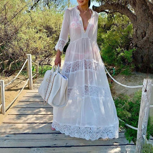 Robe de Vacances Dentelle Blanche | Infinie Dentelle