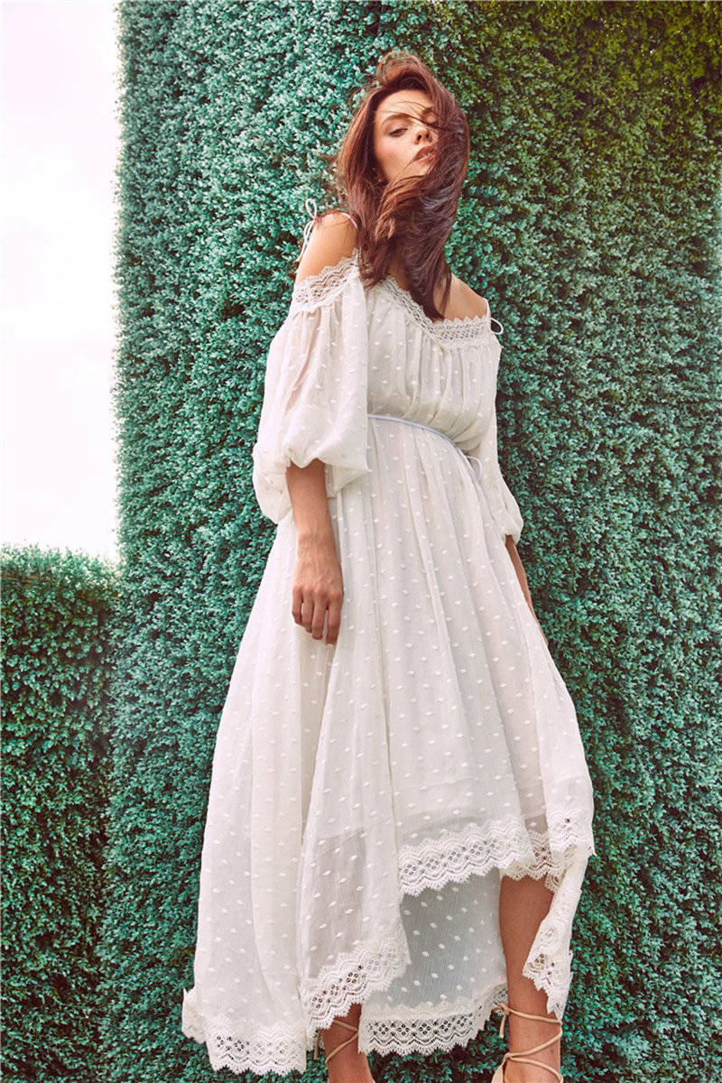 Robe Dentelle Blanche de Plage | Infinie Dentelle