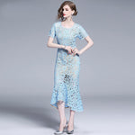 Robe Dentelle Bleu Ciel | Infinie Dentelle