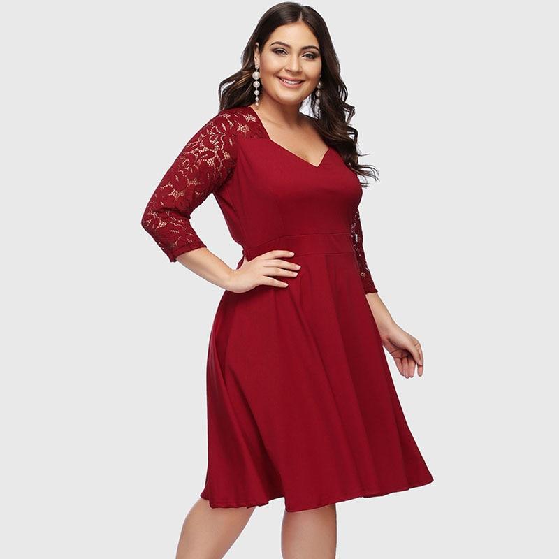 Robe Dentelle Bordeaux Grande Taille | Infinie Dentelle