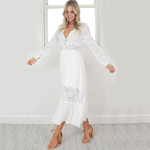 Robe Dentelle Décolleté Plongeant | Infinie Dentelle