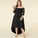 Robe Dentelle Grande Taille Asymétrique | Infinie Dentelle