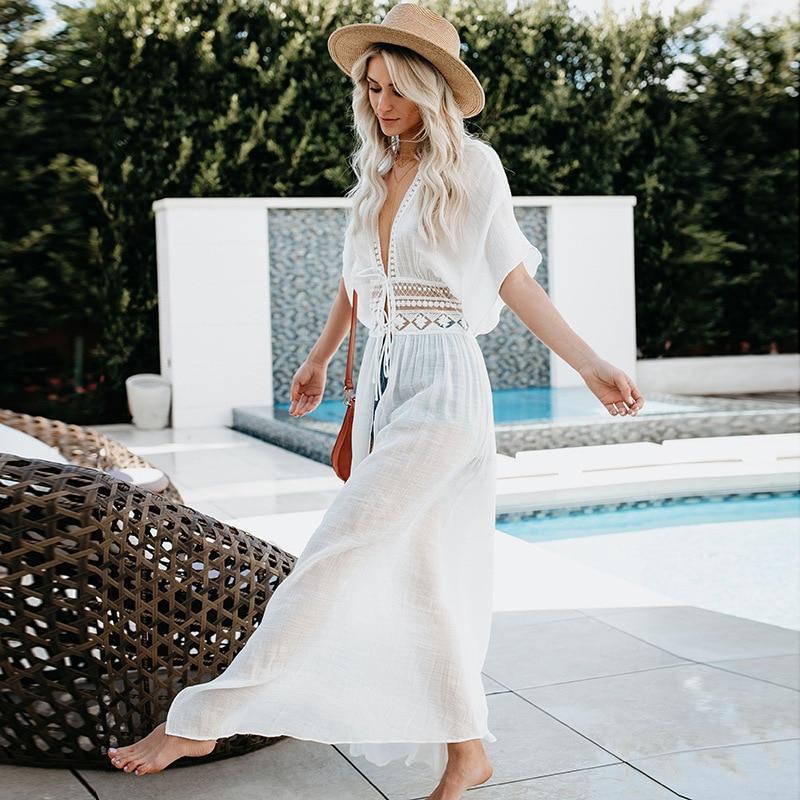 Robe Dentelle Hippie Chic Blanche | Infinie Dentelle