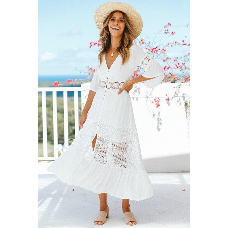 Robe Dentelle Longue Bohème | Infinie Dentelle
