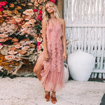 Robe Dentelle Rose Pâle | Infinie Dentelle