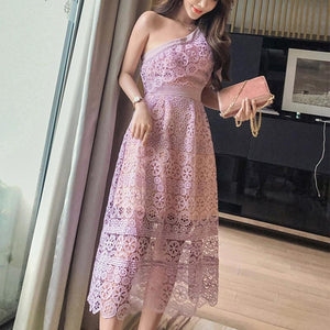 Robe Dentelle Rose | Infinie Dentelle