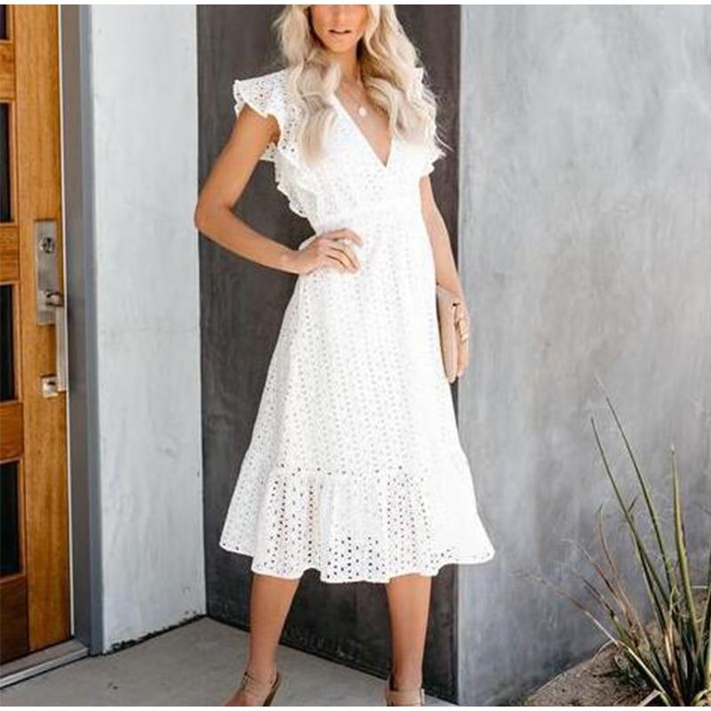 Robe Dentelle Soirée Blanche | Infinie Dentelle