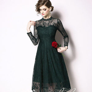 Robe Dentelle Verte | Infinie Dentelle
