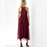Robe Longue Dentelle Pourpre