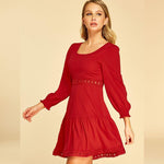 Robe Rouge Dentelle Patineuse